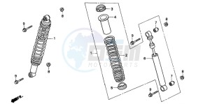 TRX200D FOURTRAX 200 drawing FRONT CUSHION