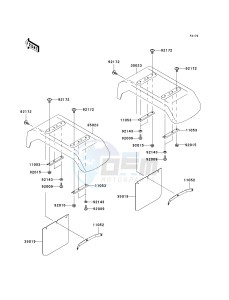 KAF 620 J [MULE 3010 TRANS4X4] (J6J-J8F) J8F drawing REAR FENDER-- S- -