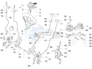 MP3 500 Sport Business ABS (NAFTA) drawing Brakes pipes - Calipers (ABS)