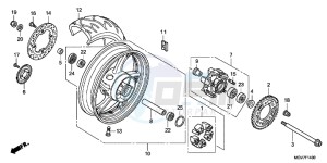 CBR600FAC drawing REAR WHEEL