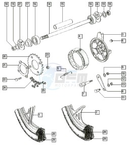 QUADRO_25-45kmh_Y-K1 50 Y-K1 drawing Rear wheel-alu