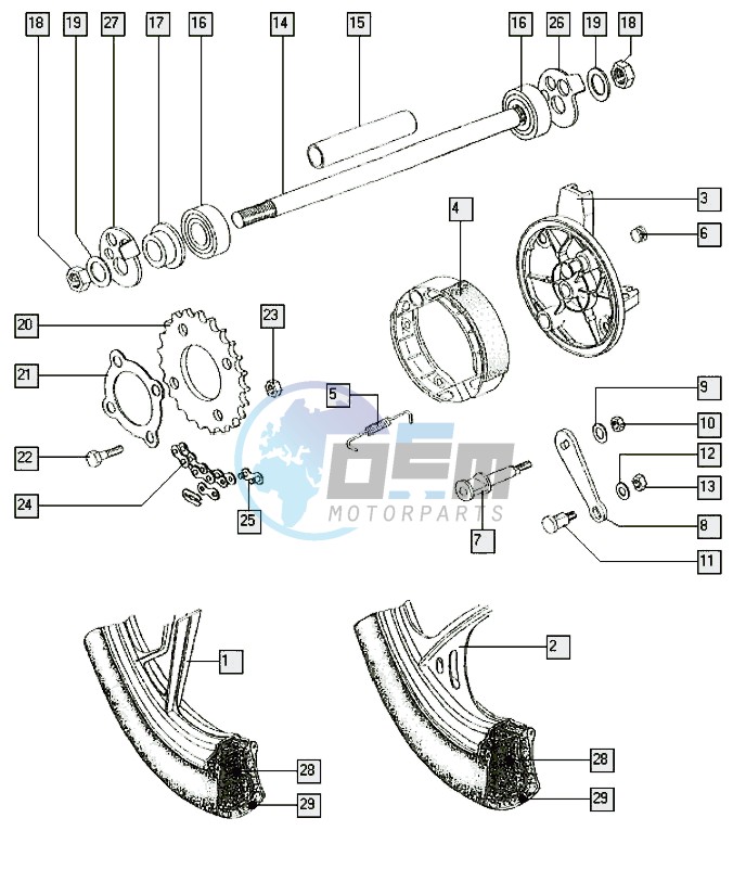 Rear wheel-alu