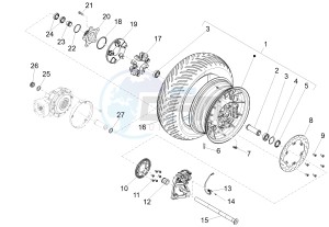 California 1400 Custom ABS 1380 drawing Rear wheel