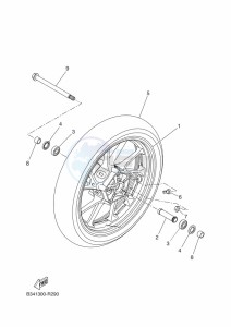 TRACER 700 MTT690-U (B5T1) drawing FRONT WHEEL