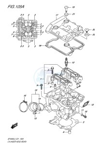 SFV 650 GLADIUS EU drawing CYLINDER HEAD (REAR)