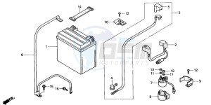 TRX350TM FOURTRAX 350 drawing BATTERY