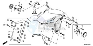 CBR500RAD CBR500R ABS UK - (E) drawing FRONT FENDER