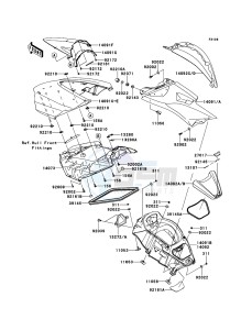 JET SKI ULTRA 300LX JT1500JBF EU drawing Hull Middle Fittings