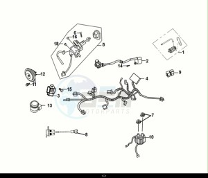 FIDDLE IV 125 (XG12WW-IT) (E5) (M1) drawing WIRE HARNESS