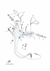 MT-07 MTN690 (BTK7) drawing STEERING HANDLE & CABLE