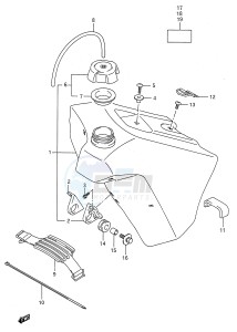 RM125 (E28) drawing FUEL TANK