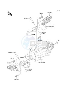 KLX 450 A [KLX450R] (A8F-A9F) A8F drawing FOOTRESTS