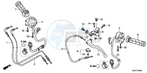 CBR600FAC drawing HANDLE LEVER/SWITCH/CABLE