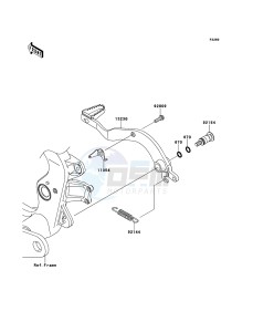 KFX450R KSF450BEF EU drawing Brake Pedal