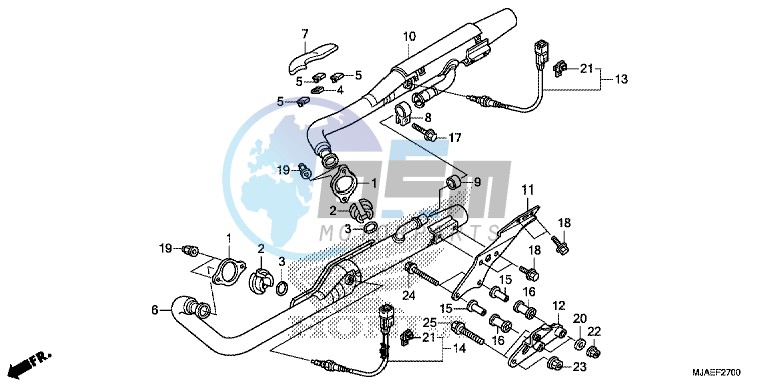 EXHAUST MUFFLER (VT750CS/ C2B/ C2S/ C)