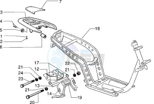 Zip 50 SP drawing Chassis - Central stand