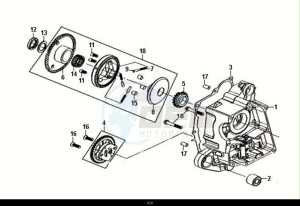 CROX 50 (AE05WB-EU) (E5) (M1) drawing R CRANK CASE-OIL PUMP ASSY