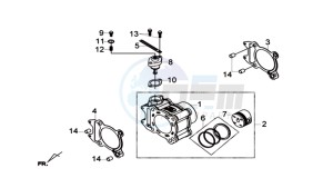 CRUISYM 300 (L8) EU drawing CYLINDER KIT