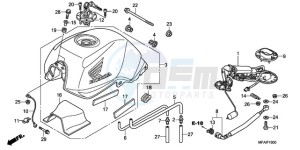 CBF1000S9 France - (F / ABS CMF) drawing FUEL TANK/FUEL PUMP