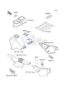 KL 650 A [KLR650] (A10-A14) [KLR650] drawing LABELS