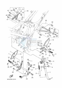 YZF320-A (B2X4) drawing STAND & FOOTREST