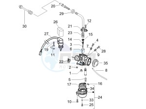 Stalker 50 drawing Carburetors components