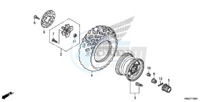 TRX500FAE TRX500FA Europe Direct - (ED) drawing FRONT WHEEL