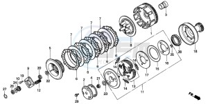 TRX200D FOURTRAX 200 drawing CLUTCH