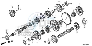 TRX420TE1F TRX420 Europe Direct - (ED) drawing TRANSMISSION (TRX420FE1/FM1/FM2/TE1/TM1)