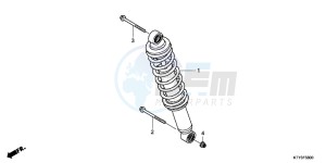 CBR125RTD CBR125RT UK - (E) drawing REAR CUSHION