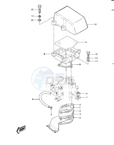 JS 440 A [JS440] (A6-A7) [JS440] drawing CARBURETOR BRACKETS_FLAME ARRESTER -- 82-83 JS440-A6_A7- -