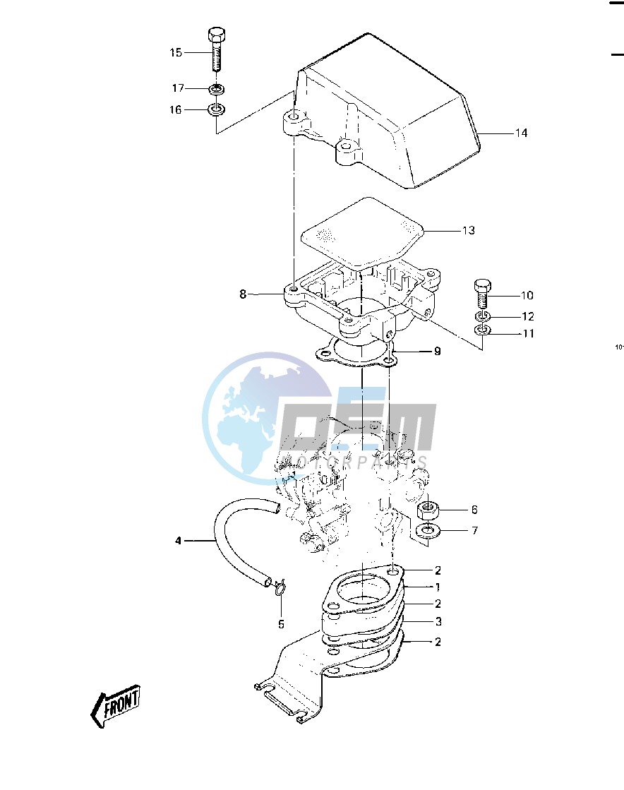 CARBURETOR BRACKETS_FLAME ARRESTER -- 82-83 JS440-A6_A7- -