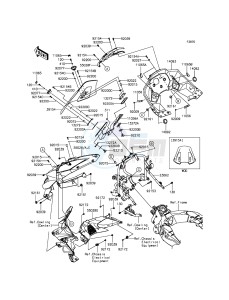 VERSYS 1000 KLZ1000BFF FR GB XX (EU ME A(FRICA) drawing Cowling(Upper)