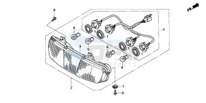 ST1100P drawing REAR COMBINATION LIGHT