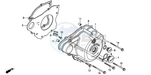 CB250 TWO FIFTY drawing LEFT CRANKCASE COVER