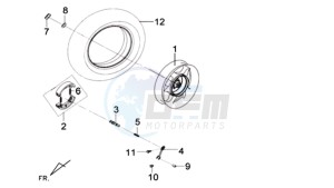 MIO 50 drawing REAR WHEEL / CENTRAL STAND