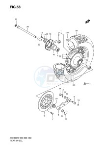 VS1400 (E3-E28) INTRUDER drawing REAR WHEEL