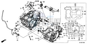 CBR500RF CBR500R UK - (E) drawing CRANKCASE