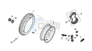 JET 4 R50 NAKED drawing REAR WHEEL / CENTRAL STAND