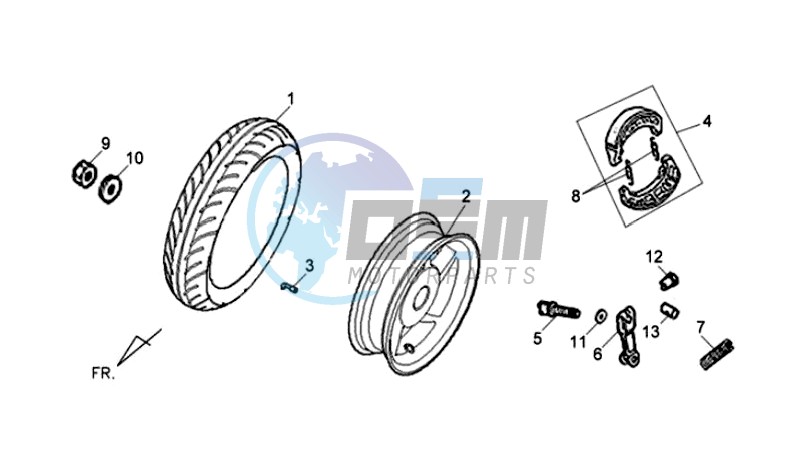 REAR WHEEL / CENTRAL STAND