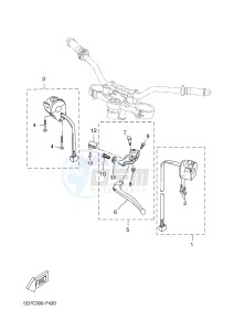 MT125 MT-125 (5D7L 5D7L 5D7L 5D7L) drawing HANDLE SWITCH & LEVER