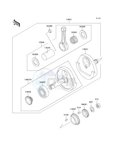 KL 250 D [KLR250] (D15-D19) [KLR250] drawing CRANKSHAFT