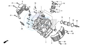 VT1100C2 drawing CYLINDER HEAD (FRONT) (VT1100CV/CW/C2)