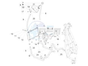 BEVERLY 300 IE ABS E4 (APAC) drawing Cooling system