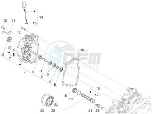 X10 125 4t 4v ie e3 drawing Flywheel magneto cover - Oil filter