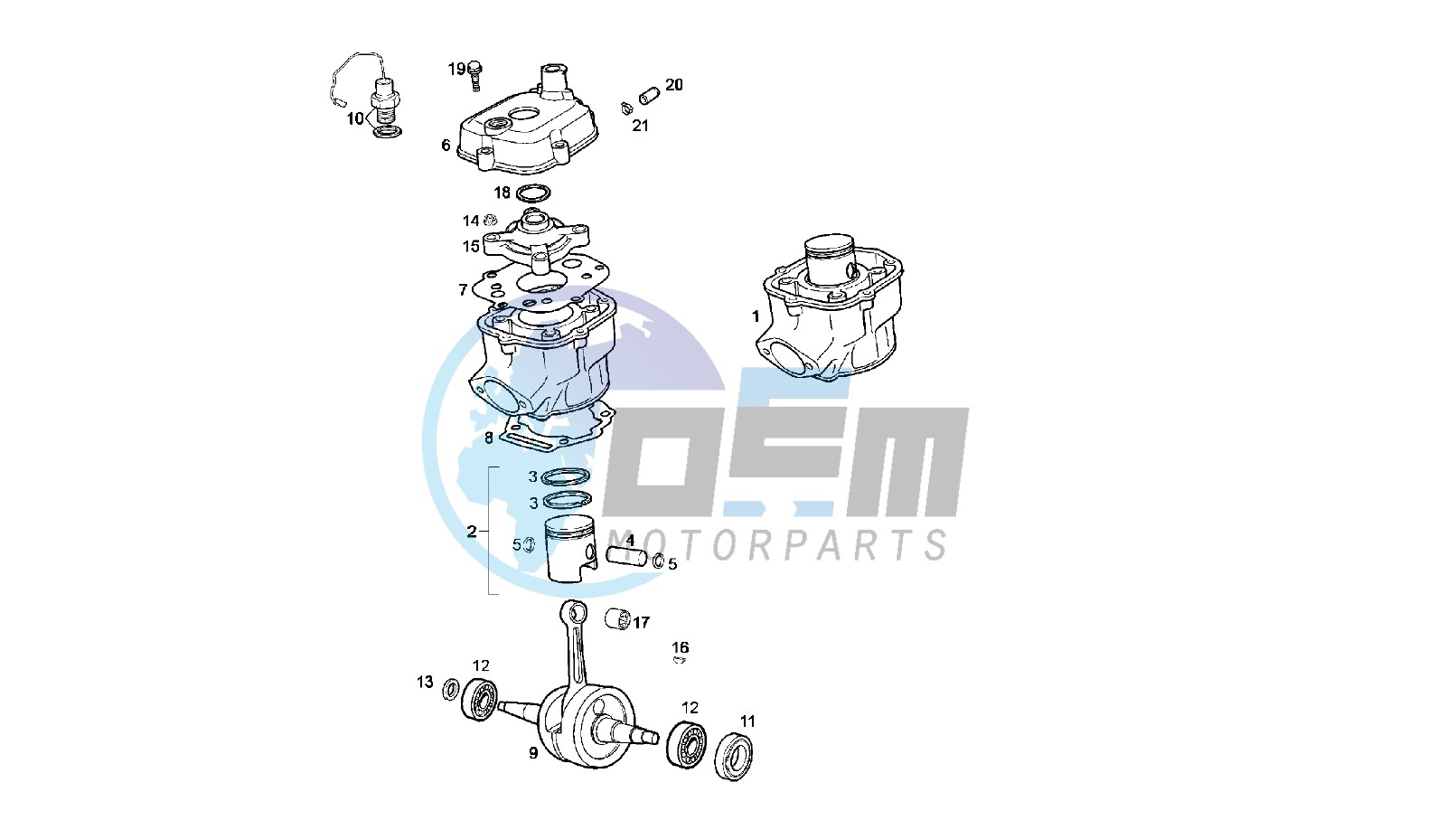 CRANKSHAFT - CYLINDER - CYLINDER HEAD