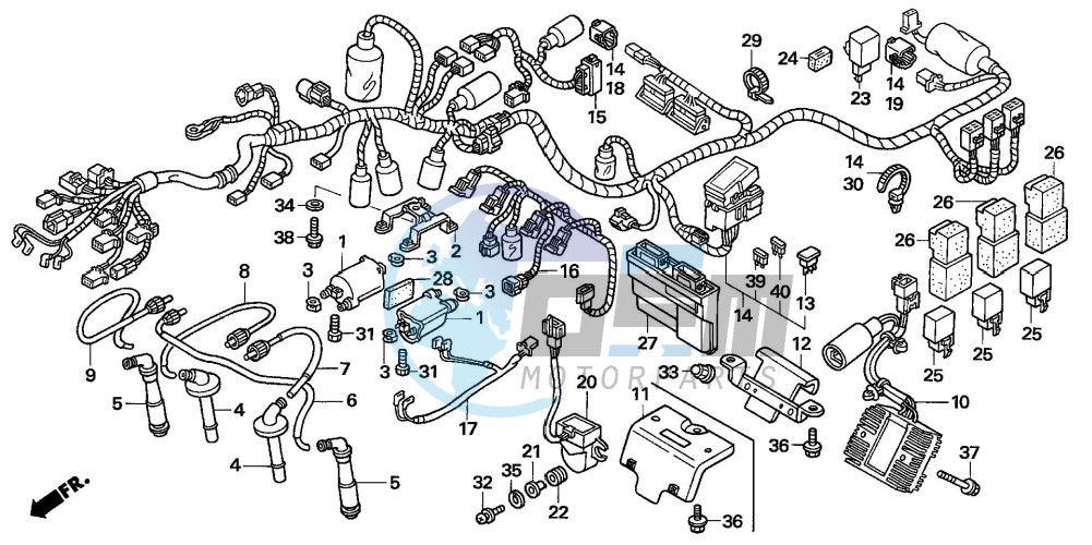 WIRE HARNESS/IGNITION COI L (CB1300/A)