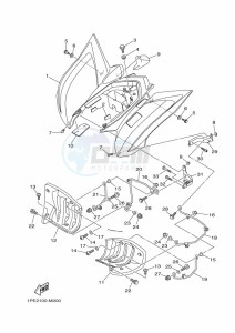 YFM700R (BCXH) drawing REAR FENDER