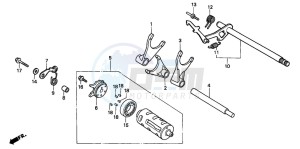 VT750C2 drawing GEARSHIFT DRUM