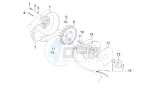 Scarabeo 50 2t (eng. Minarelli) drawing Flywheel